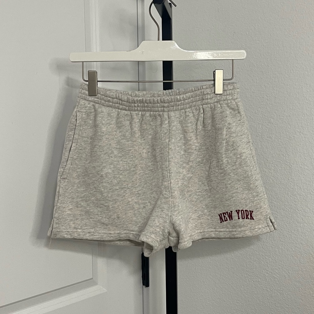 NWT Brandy Melville New York Shorts In Heather Grey